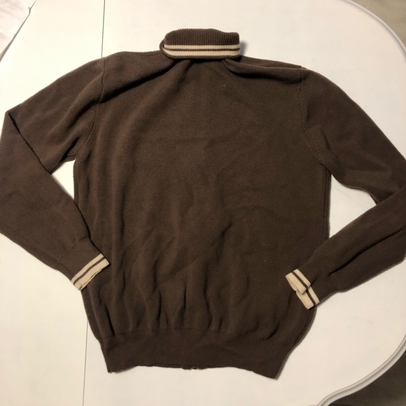 Fred Perry zip brown wool sweater - Picture 7 of 13